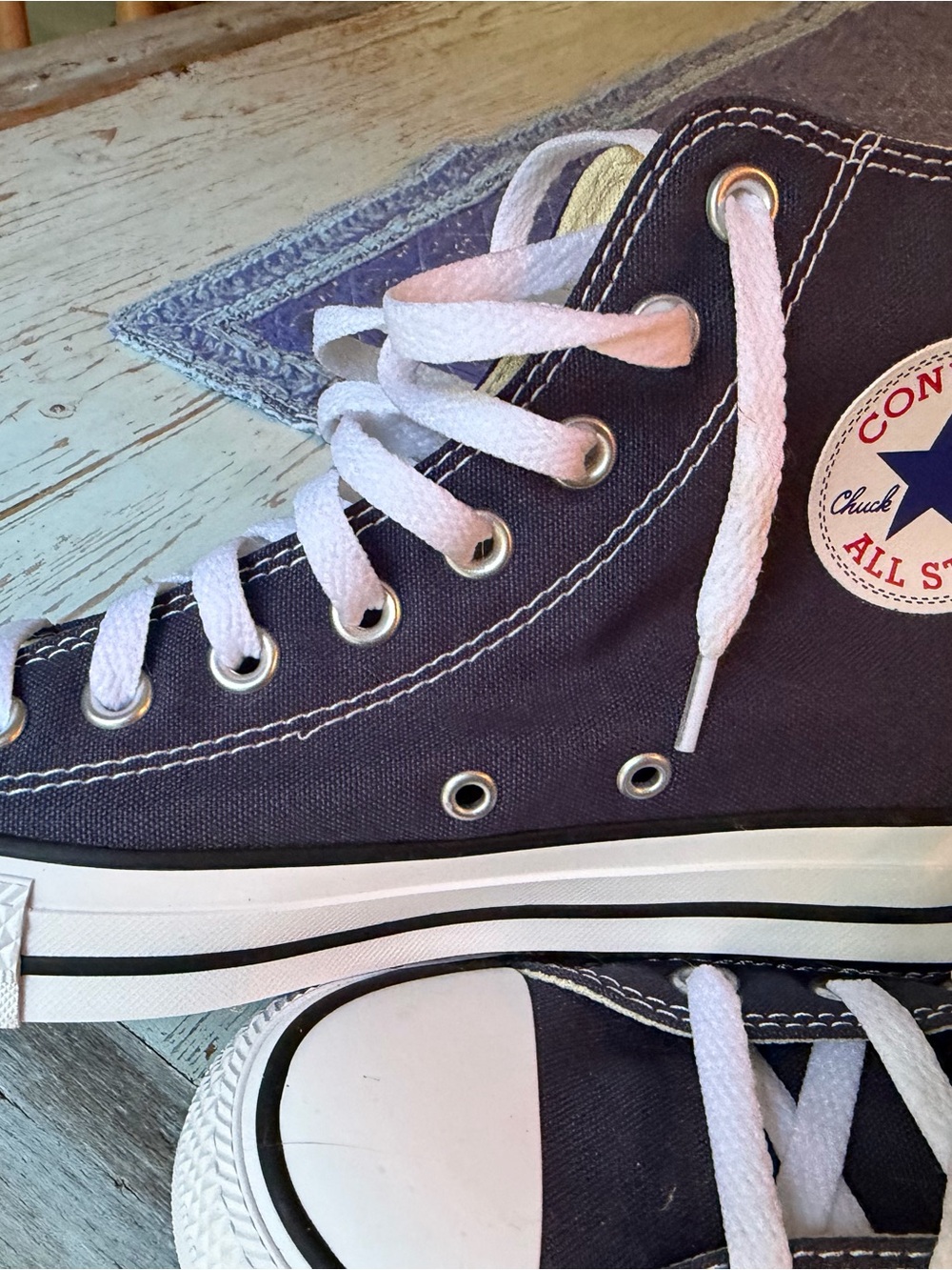 BRAND NEW!! Converse High Top Sneakers - Navy and White